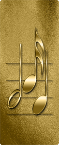 Music Notes Gold